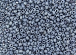 6/0 Czech Seed Beads - Etched Blue Luster