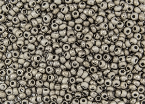 6/0 Czech Seed Beads - Etched Argentic Metallic