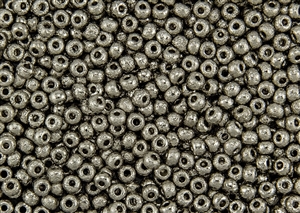 6/0 Czech Seed Beads - Etched Nickel Plated