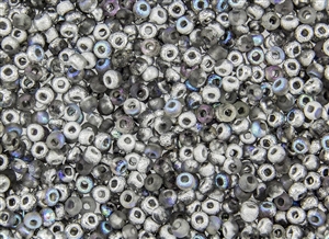 6/0 Czech Seed Beads - Etched Crystal Silver Rainbow