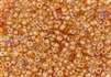 6/0 Czech Seed Beads - Etched Crystal Orange Rainbow