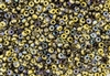 6/0 Czech Seed Beads - Etched Crystal Golden Rainbow