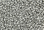 8/0 Czech Seed Beads - Etched Aluminum Silver