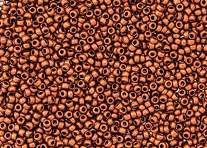 8/0 Czech Seed Beads - Etched Copper Metallic