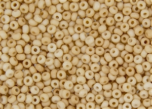 8/0 Czech Seed Beads - Etched Cream Champagne Luster