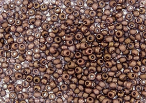 8/0 Czech Seed Beads - Etched Crystal Bronze