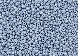 8/0 Czech Seed Beads - Etched Blue Luster