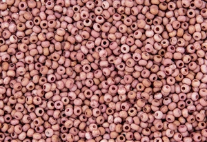 8/0 Czech Seed Beads - Etched Dusty Rose Luster