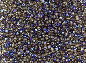 8/0 Czech Seed Beads - Etched Crystal Full Azuro