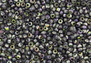 8/0 Czech Seed Beads - Etched Crystal Magic Purple