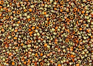 8/0 Czech Seed Beads - Etched Crystal California Gold Rush