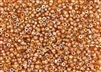 8/0 Czech Seed Beads - Etched Crystal Orange Rainbow