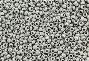 11/0 Czech Seed Beads - Etched Aluminum Silver