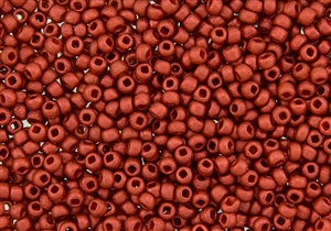 11/0 Czech Seed Beads - Etched Lava Red