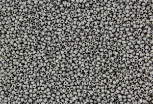11/0 Czech Seed Beads - Etched Grey Luster
