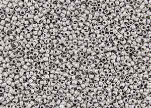 11/0 Czech Seed Beads - Etched Silver Metallic