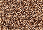 11/0 Czech Seed Beads - Etched Crystal Full Capri/Apollo Gold