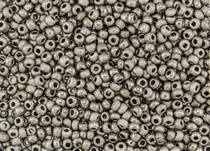 11/0 Czech Seed Beads - Etched Argentic Metallic