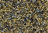 11/0 Czech Seed Beads - Etched Crystal Golden Rainbow