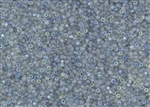 11/0 Czech Seed Beads - Etched Crystal Blue Rainbow