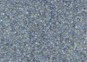 11/0 Czech Seed Beads - Etched Crystal Blue Rainbow