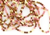 3mm Firepolish Czech Glass Beads - Rose Brown and Ivory Mix