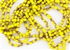 3mm Firepolish Czech Glass Beads - Opaque Yellow Celsian Matte