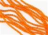 3mm Firepolish Czech Glass Beads - Transparent Hyacinth Orange