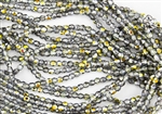 3mm Firepolish Czech Glass Beads - Crystal Marea