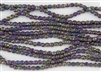 3mm Firepolish Czech Glass Beads - Purple Iris Metallic Matte