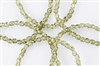 3mm Firepolish Czech Glass Beads - Transparent Rutilated Olive
