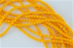 3mm Firepolish Czech Glass Beads - Opaque Sunflower Yellow