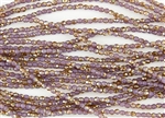 3mm Firepolish Czech Glass Beads - Milky Amethyst Celsian