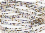 3mm Firepolish Czech Glass Beads - Transparent Luster Mix