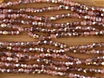 3mm Firepolish Czech Glass Beads - Apollo Gold Metallic