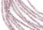 3mm Firepolish Czech Glass Beads - Transparent Medium Amethyst AB