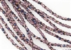 3mm Firepolish Czech Glass Beads - Milky Pink Blue Iris