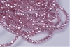3mm Firepolish Czech Glass Beads - Soft Satin Pink