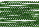 6mm Firepolish Czech Glass Beads - Emerald Transparent