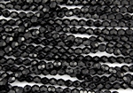 6mm Firepolish Czech Glass Beads - Jet Black Opaque