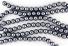 10mm Glass Round Pearl Beads - Dark Grey