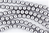 10mm Glass Round Pearl Beads - Grey