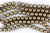 12mm Glass Round Pearl Beads - Copper