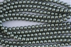 12mm Glass Round Pearl Beads - Dark Sage