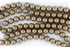 4mm Glass Round Pearl Beads - Copper