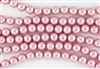 4mm Glass Round Pearl Beads - Dusty Rose