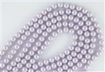 4mm Glass Round Pearl Beads - Pale Lilac