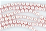 4mm Glass Round Pearl Beads - Pink