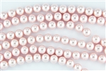 6mm Glass Round Pearl Beads - Pink