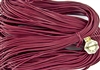 1.5mm Premium Greek Leather Cord - 5 Yards - Dark Rose